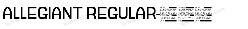 ALLEGIANT REGULAR字体转换